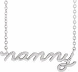 14K White Nanny 18" Necklace