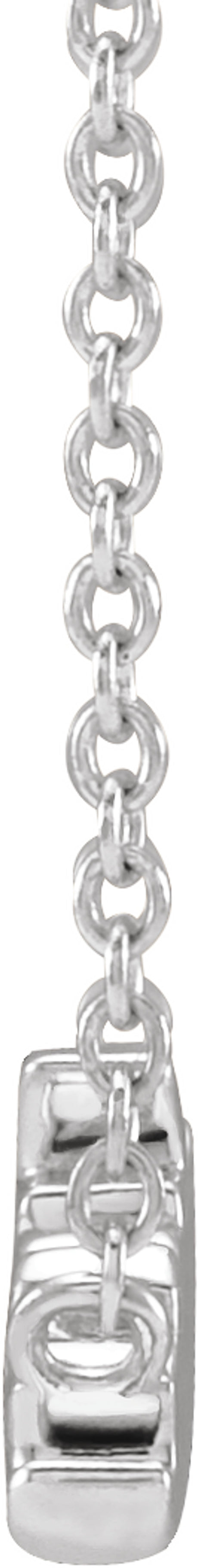 14K White Gold Sister 18" Necklace