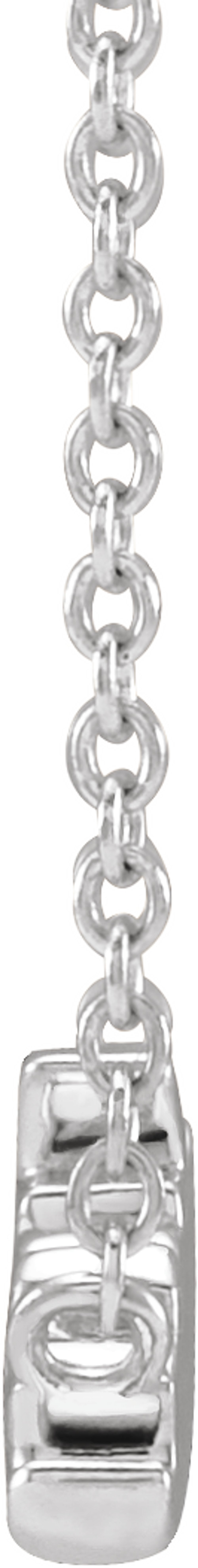 14K White Gold Sister 18" Necklace