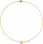 14K Yellow Gold Natural Aquamarine Bezel-Set Solitaire 6 1/2-7 1/2" Bracelet