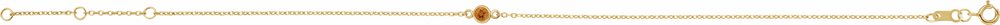 14K Yellow Gold Natural Citrine Bezel-Set Solitaire 6 1/2-7 1/2" Bracelet
