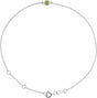 Sterling Silver Natural Peridot Bezel-Set Solitaire 6 1/2-7 1/2" Bracelet