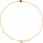 14K Yellow Gold Lab-Grown Ruby Bezel-Set Solitaire 6 1/2-7 1/2" Bracelet