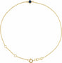 14K Yellow Gold Natural Blue Sapphire Bezel-Set Solitaire 6 1/2-7 1/2" Bracelet