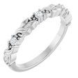 14K White 1/10 CTW Natural Diamond Sculptural Anniversary Band