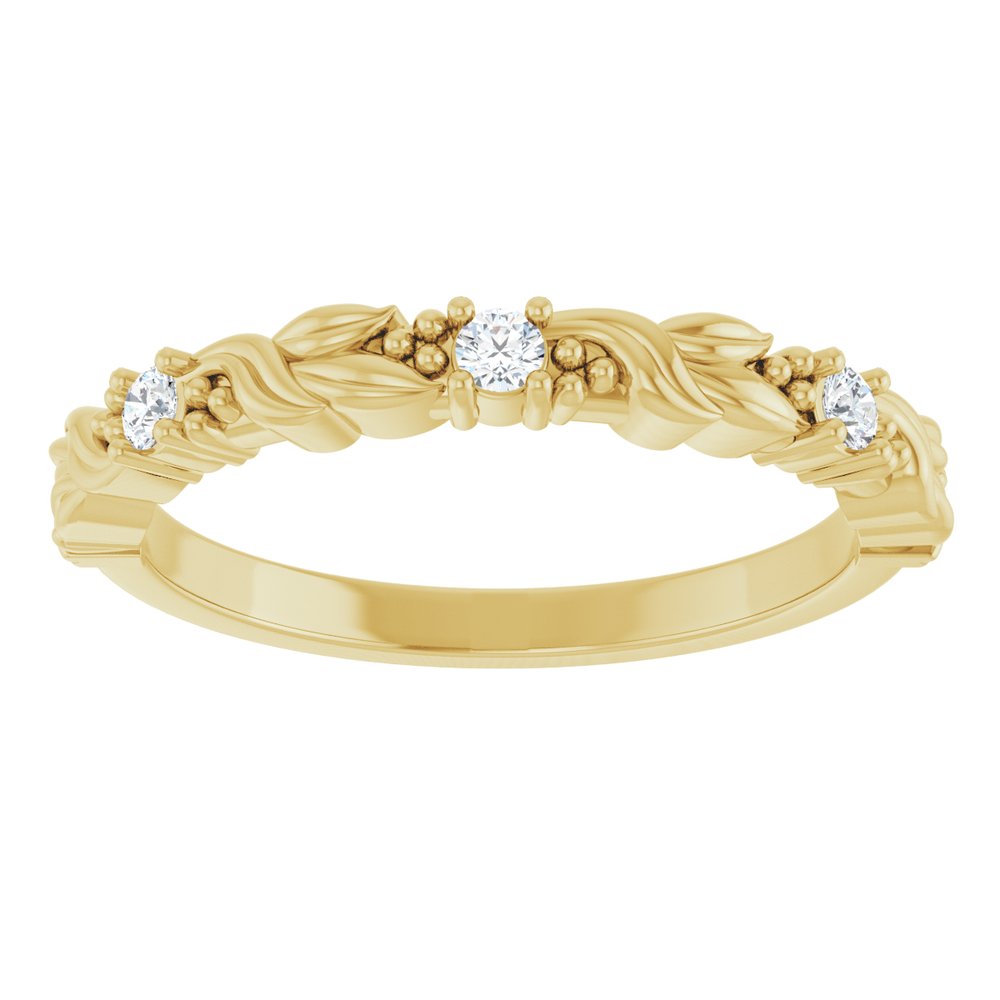 14K Yellow 1/10 CTW Natural Diamond Sculptural Anniversary Band