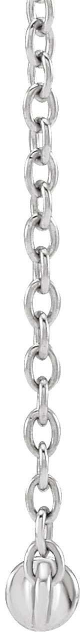 14K White Gold Cultured White Freshwater Pearl Circle 18" Necklace