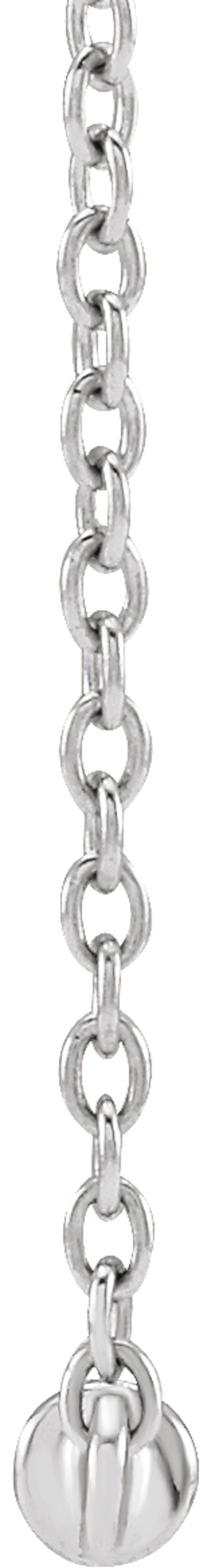 14K White Gold Cultured White Freshwater Pearl Circle 18" Necklace
