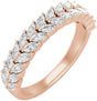 14K Rose 3/4 CTW Lab-Grown Diamond Double Row Anniversary Band