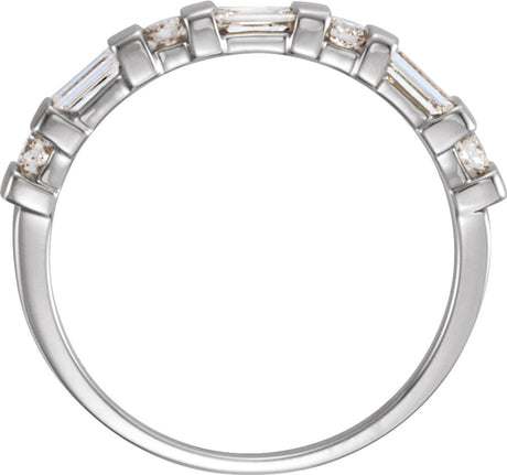 Platinum 3/8 CTW Natural Diamond Anniversary Band