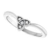 Platinum .01 CTW Natural Diamond Trinity Contour Band