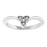 Platinum .01 CTW Natural Diamond Trinity Contour Band