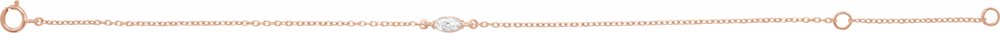 14K Rose Gold 1/4 CT Lab-Grown Diamond 6 1/2-7 1/2" Bracelet