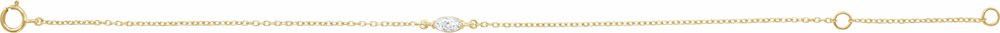 14K Yellow 1/4 CT Lab-Grown Diamond 6 1/2-7 1/2" Bracelet