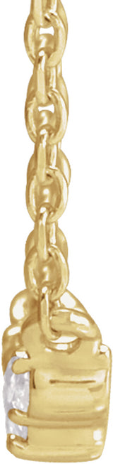 14K Yellow .07 CTW Rose-Cut Natural Diamond Scattered 18" Necklace