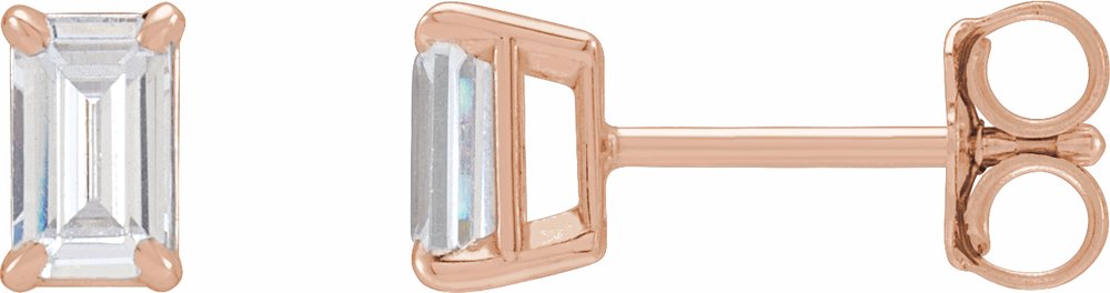 14K Rose Gold 3/4 CTW Lab-Grown Diamond Earrings