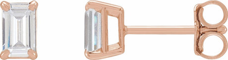 14K Rose Gold 3/4 CTW Lab-Grown Diamond Earrings
