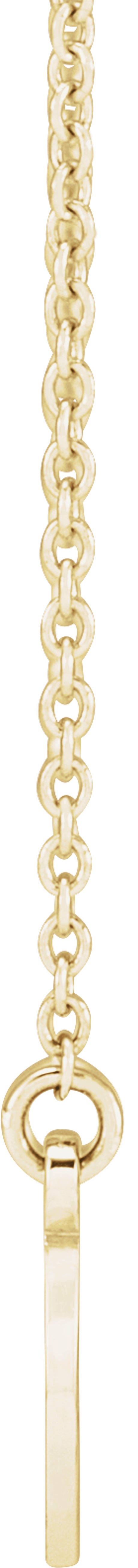 14K Yellow Gold Engravable Infinity Family 18" Necklace