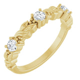 14K Yellow 1/4 CTW Natural Diamond Sculptural Anniversary Band