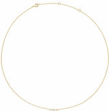 14K Yellow 1/4 CT Lab-Grown Diamond 16-18" Necklace