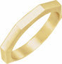 18K Yellow Gold 3 mm Geometric Octagon Band Size 6