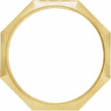 18K Yellow Gold 3 mm Geometric Octagon Band Size 6.5