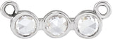 14K White Gold .07 CTW Rose-Cut Natural Diamond Necklace Center