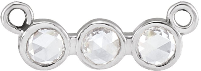 14K White Gold .07 CTW Rose-Cut Natural Diamond Necklace Center