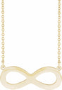 14K Yellow Engravable Infinity Family 18" Necklace