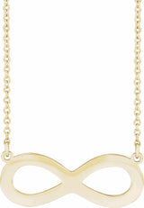 14K Yellow Gold Engravable Infinity Family 18" Necklace