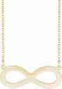 14K Yellow Gold Engravable Infinity Family 18" Necklace