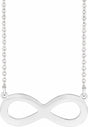 Sterling Silver Engravable Infinity Family 18" Necklace