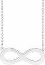 Sterling Silver Engravable Infinity Family 18" Necklace