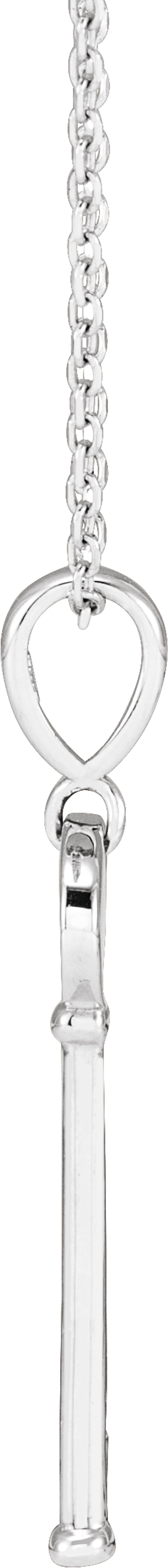 Sterling Silver Engravable Key 16-18" Necklace