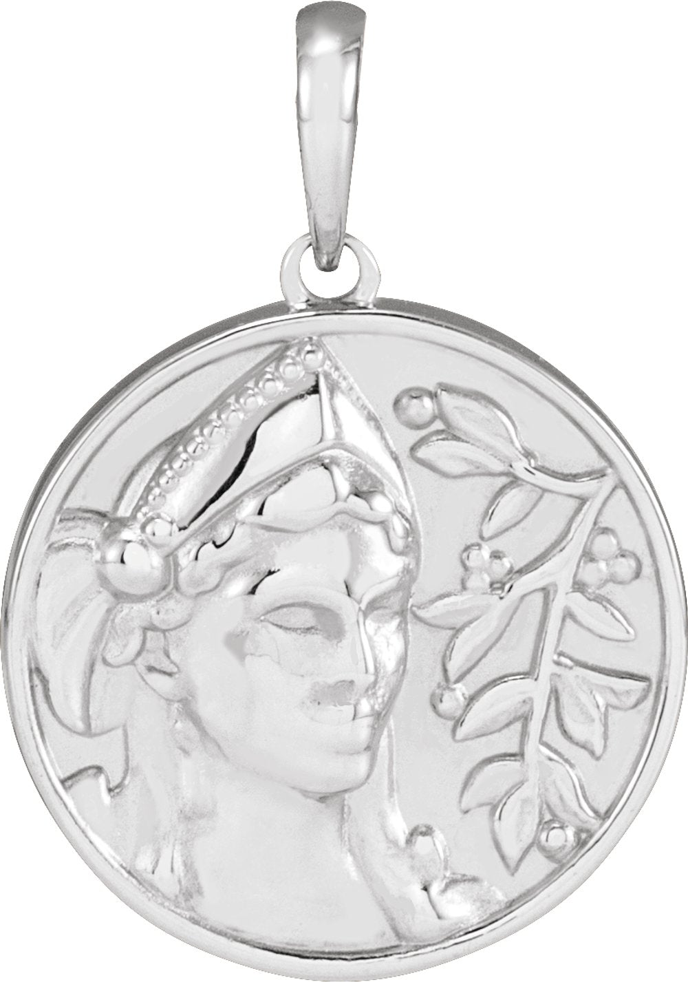 Sterling Silver 22x15 mm Athena Pendant