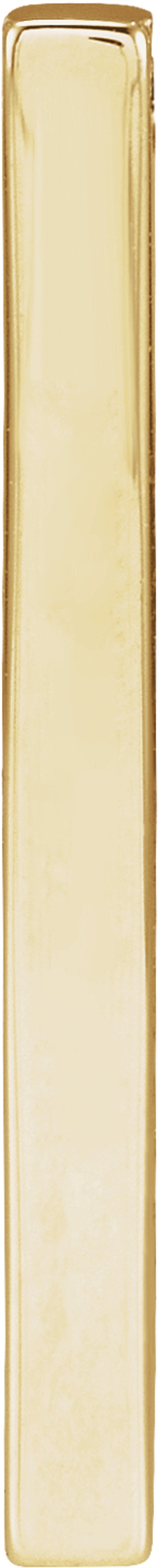 10K Yellow Gold Engravable Four-Sided Bar Pendant