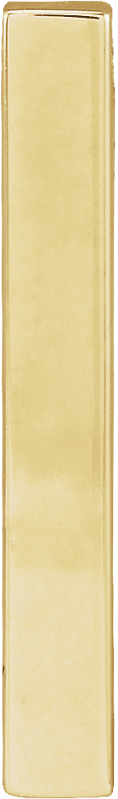 18K Yellow Gold-Plated Sterling Silver Engravable Four-Sided Bar Pendant