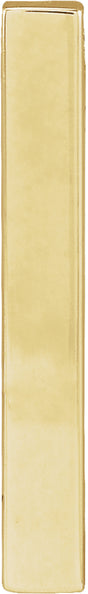 18K Yellow Gold-Plated Sterling Silver Engravable Four-Sided Bar Pendant