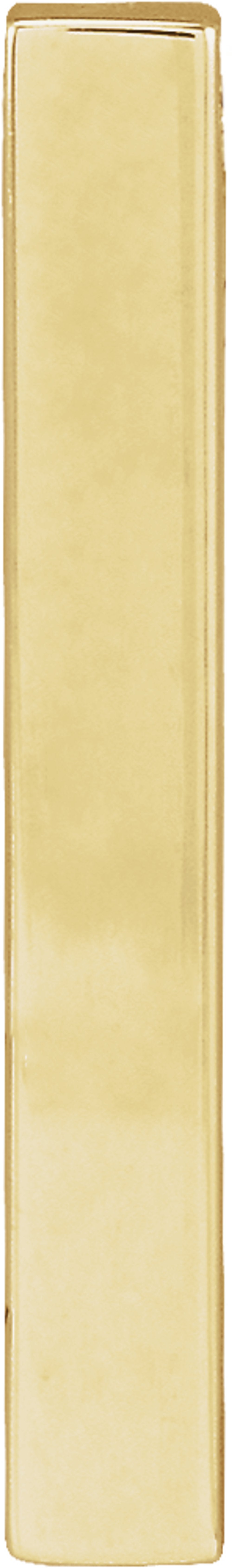 14K Yellow Gold Engravable Four-Sided Bar Pendant