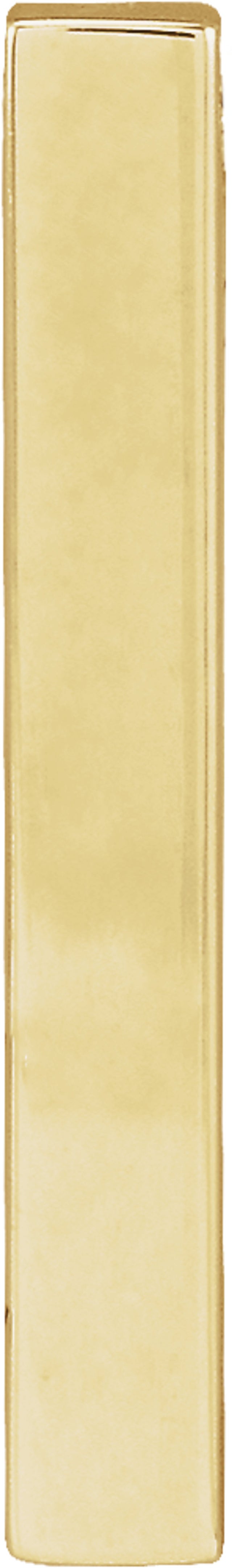 14K Yellow Gold Engravable Four-Sided Bar Pendant