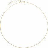 14K Yellow Gold-Filled 1 mm Adjustable Threader Box 16-22" Chain