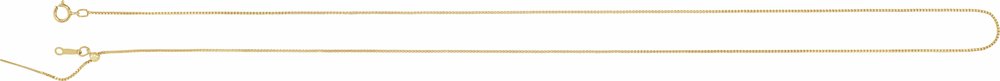 14K Yellow Gold 1 mm Adjustable Threader Box 16-22" Chain