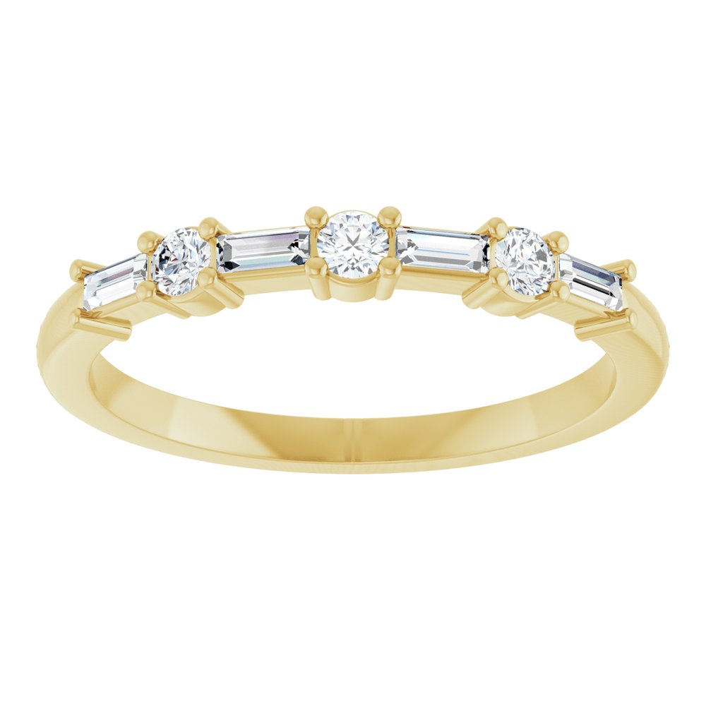 14K Yellow 1/4 CTW Natural Diamond Anniversary Band