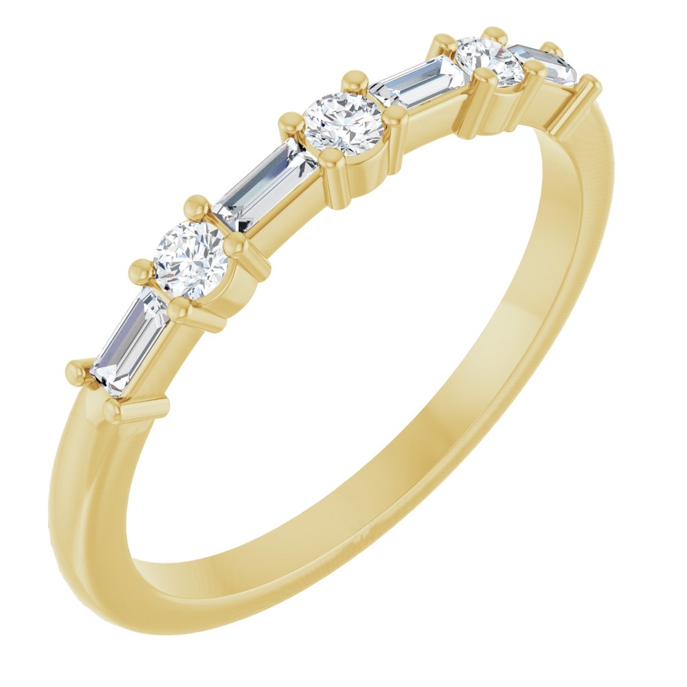 14K Yellow 1/4 CTW Lab-Grown Diamond Anniversary Band