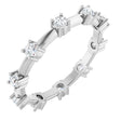 14K White 5/8 CTW Natural Diamond Knife Eternity Band Size 7