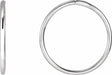 Sterling Silver Endless Tube 19 mm Hoop Earrings