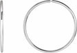 Sterling Silver Endless Tube 35 mm Hoop Earrings