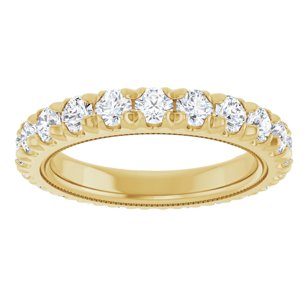 14K Yellow Gold 2 CTW Lab-Grown Diamond Eternity Band Size 7