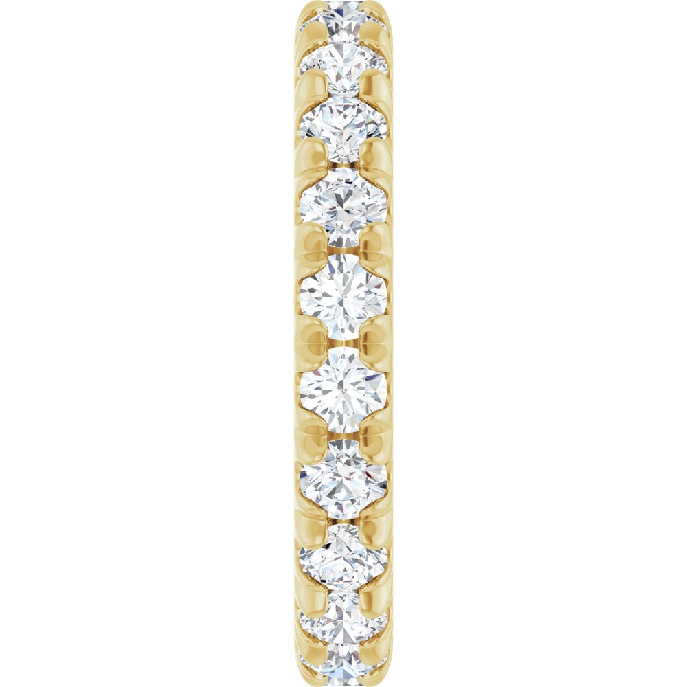 14K Yellow Gold 2 CTW Lab-Grown Diamond Eternity Band Size 7