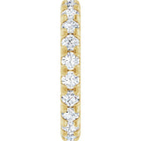 14K Yellow Gold 2 CTW Lab-Grown Diamond Eternity Band Size 7